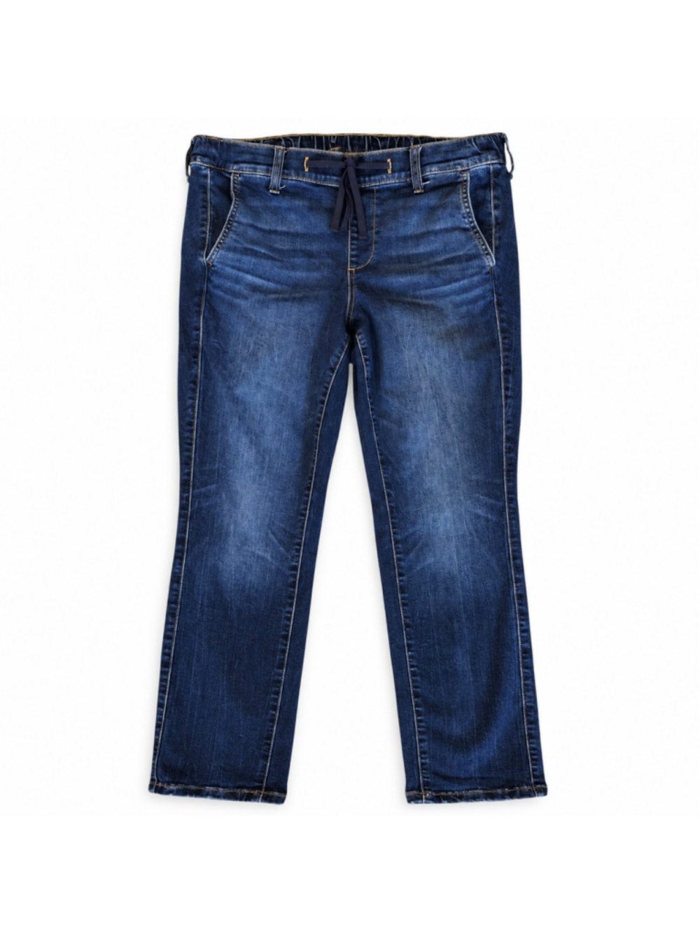 Torrid Weekend Boyfriend Straight Jeans 0R Dark Wash Drawstring Stretch